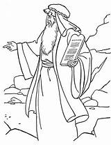 Commandments Moses sketch template