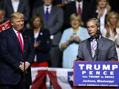 white british secessionist nigel farage   man  reignite donald trumps african