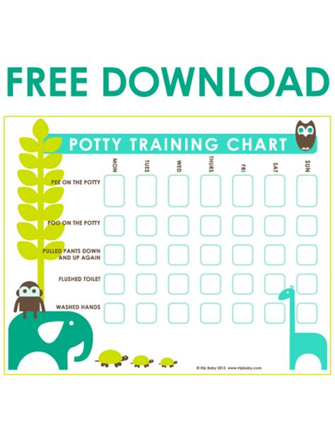 potty training schedule printable