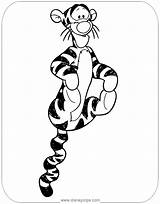 Tigger Coloring Pages Bouncing Disneyclips Funstuff sketch template