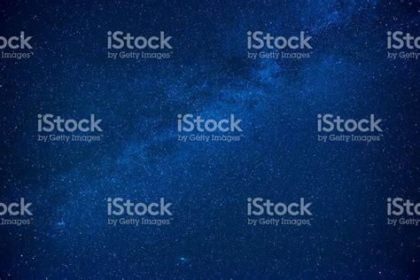 Blue Dark Night Sky With Many Stars Milkyway Cosmos Background Free