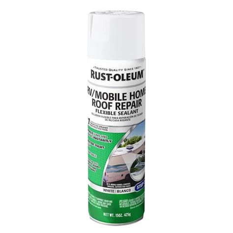 rust oleum  oz rvmobile home roof repair flexible sealant spray   home depot