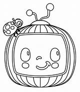 Cocomelon Coloring Pages Logo Printable sketch template