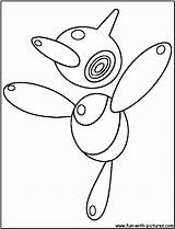 Porygon Coloring Pages Fun sketch template