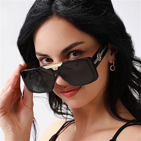 new fashion oversized women sunglasses brand designer plastic female