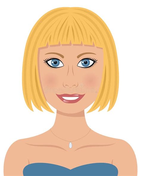 woman with blonde hair and blue eyes stock vector illustration of