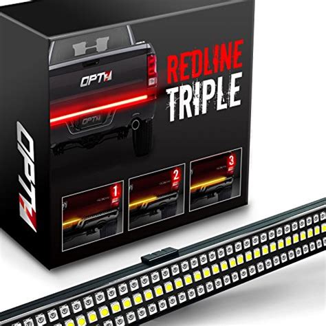 opt redline  triple  blade led tailgate  sequential amber turn signal  leds