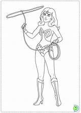 Coloring Wonder Woman Dinokids Close sketch template