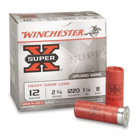 Winchester 12 Gauge 2 3 4 1 1 4 Oz Super X Heavy Game Field