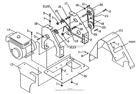 bunton bobcat ryan xrs  seeder dethatcher parts diagram   description