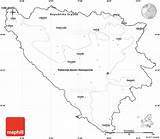 Map Cropped Bosnia Herzegovina Blank Outside Simple East North West sketch template