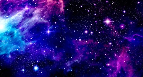 outer space universe nebula stars star cluster blue purple pink bright