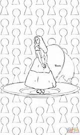 Alice Coloring Wonderland Pages 2010 Saucer Silhouettes Puzzle sketch template