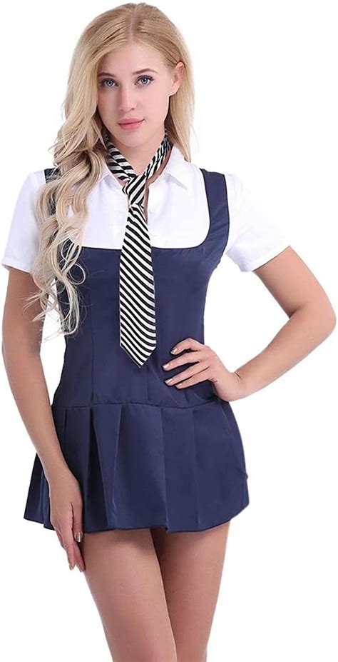 Oyolan Women S Sexy Schoolgirls Uniforms Dress Cosplay Costumes Short