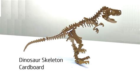 dinosaur skeleton  cardboard  templates youtube