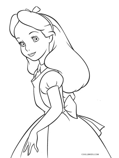 alice  wonderland colouring page