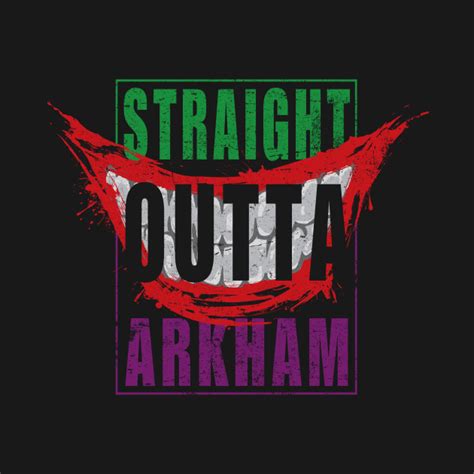 straight outta arkham color joker t shirt teepublic