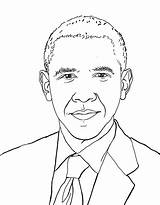 Obama Barack Easy Coloring Sketch Template sketch template
