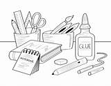 Supplies School Coloring Pages Printable sketch template