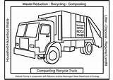 Truck Coloring Recycle Compacting Garbage Camion Recyclage Printable sketch template
