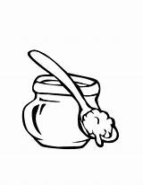Honey Coloring Candy Pages Spoon Peppermint Corn Jar Drawing Cotton Cob Getdrawings Printable Getcolorings sketch template