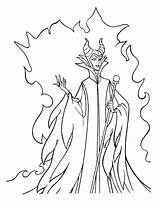 Coloring Maleficent Pages Fiery Kids sketch template