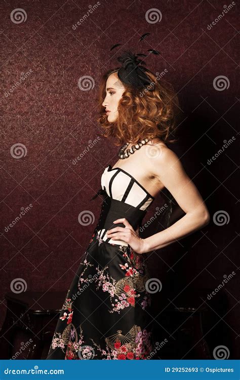 Retro Styled Woman Stock Image Image Of Fashionable 29252693