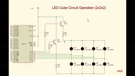 led cube circuit operation youtube