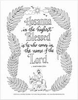 Hosanna Highest Coloring Pages Sunday Palm Printable Flandersfamily Info Lord Bible Colouring Color Name Verse Adult Comes Who Easter School sketch template