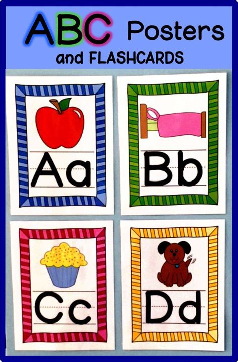 bright  cheery abc posters   easily     classroom  packet