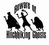 Ghosts Hitchhiking Beware Disney Dxf Eps Cricut Kindpng Silhouettes Multiple Mpngs sketch template
