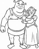 Shrek Fiona Coloring Pages Ogre Characters Printable Princess Dance Drawing Cartoon Disney Drawings Previous sketch template