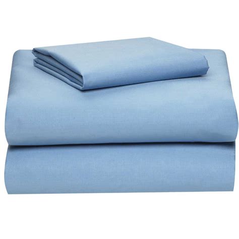 supersoft college dorm sheet set  light blue twin xl size solid