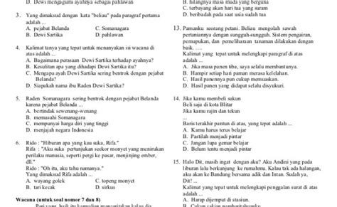 soal bahasa indonesia kelas  teks formulir ruang jawaban soal theme