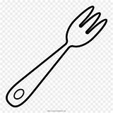 Fork Tenedor Garpu Mewarnai Buku sketch template