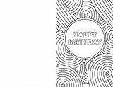 Birthday Printable Cards Card Foldable Template Happy Coloring Print Paper Pages Funny Kids Adults Editable Printables Trail Templates Greeting Bnw sketch template