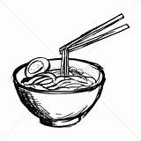 Noodles Bowl Noodle Drawing Soup Coloring Vector Pages Getdrawings Search Again Bar Case Looking Don Use Print Find sketch template