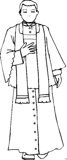 priest coloring clergyman colorin