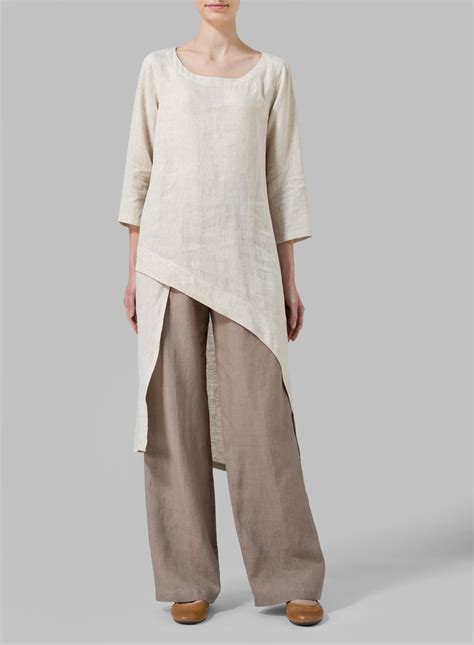 linen asymmetrical tunic clothes vivid linen fashion