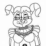Coloring Pages Fnaf Sister Location Printable Getcolorings Color sketch template