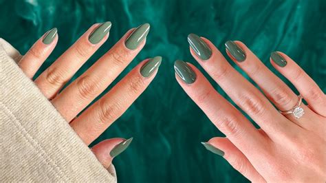 dirty martini nails    big manicure trend