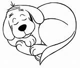 Coloring Clifford Pages Dog Sleeping Para Drawing Big Red Da Cartoon Color Getdrawings Print Colorir Kids Ball Let Play Desenhos sketch template