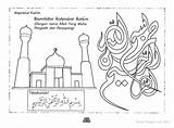 Mewarnai Masjid Belajar Sukses Waterfull sketch template