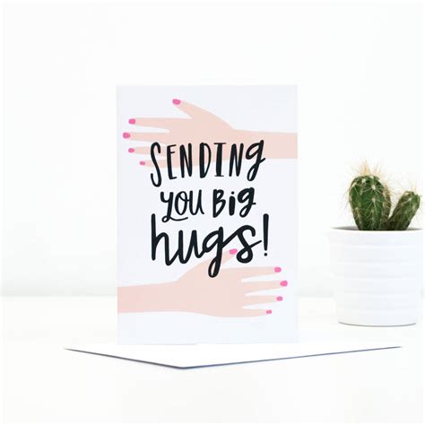 sending  big hugs  card  sadler jones notonthehighstreetcom