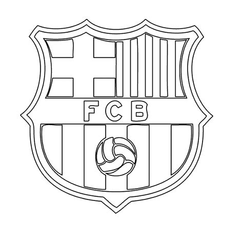 fc barcelona logo kleurplaat escudo futbol club barcelona de colorir images   finder