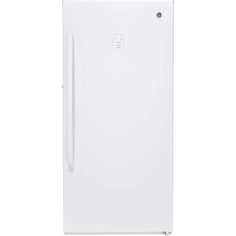 Ge Garage Ready 14 1 Cu Ft Frost Free Upright Freezer In White Fuf14smrww