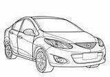 Mazda Coloring Sedan Pages Truck Sketch Drawing Sketchup 2009 Cars Template sketch template