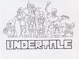 Coloring Undertale Pages Print sketch template
