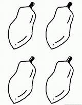 Papaya sketch template