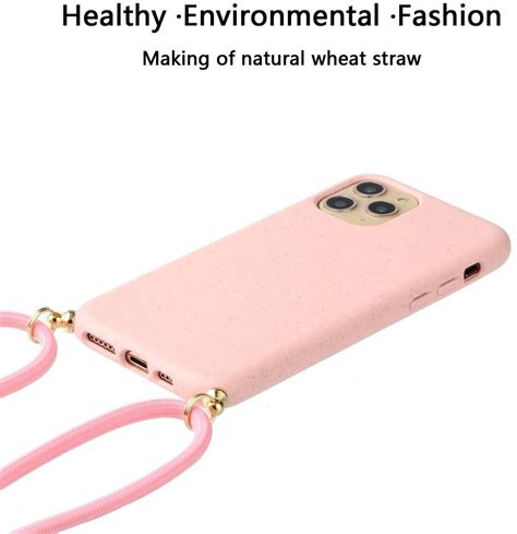 apple iphone  pro hoesje  case flexibel tpu met koord roze gsmpuntnl